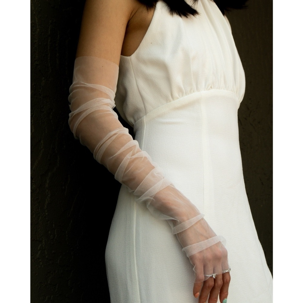 XL Mesh Bridal Gloves | Fingerless